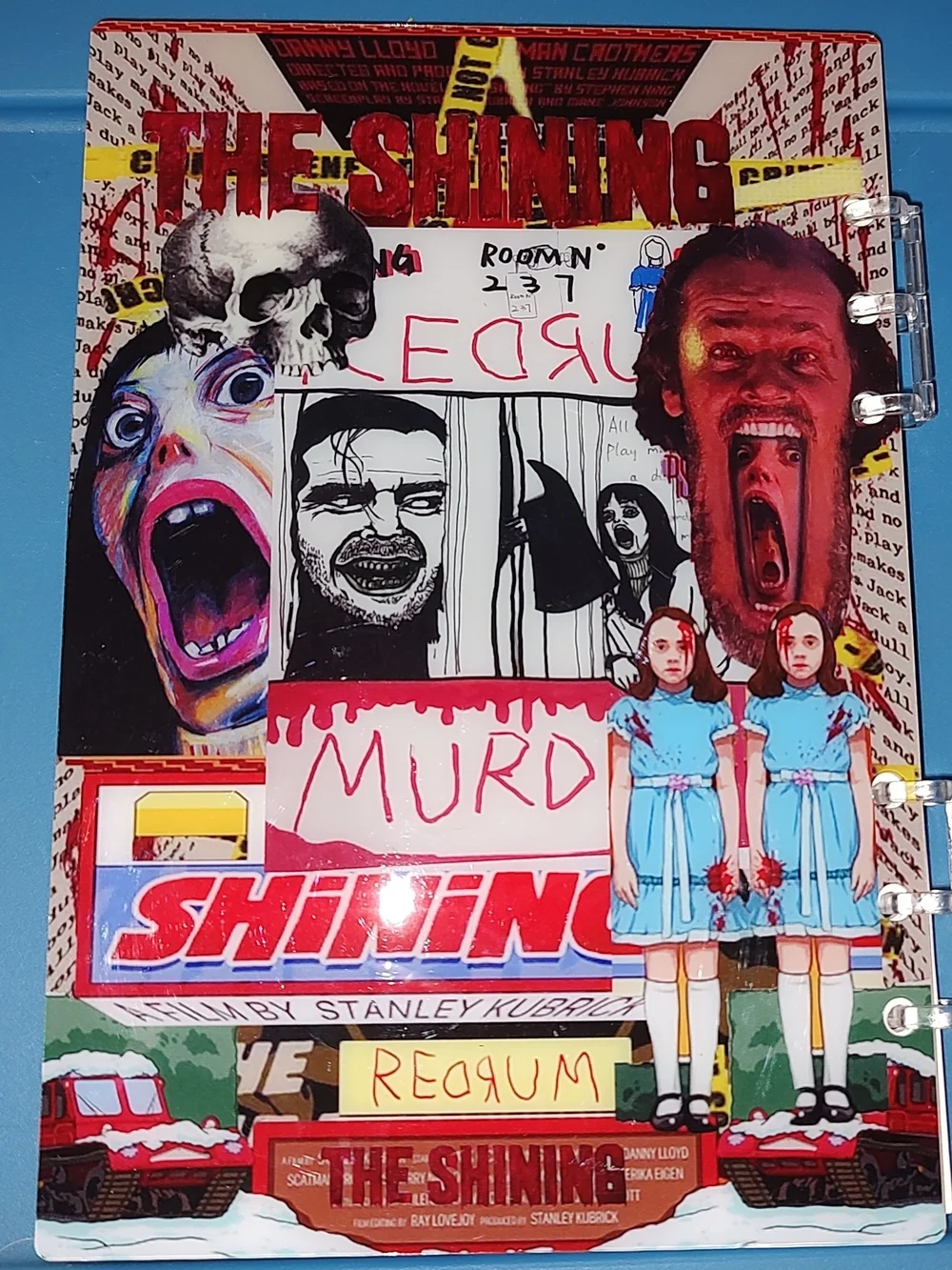 New! The Shining Horror Collage A5 Acrylic Shaker Notebook With Paper